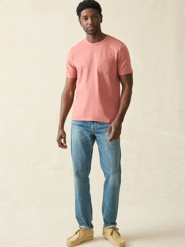 T-Shirts & Henleys | Faherty Brand Sunwashed Pocket Tee (Tall) - Fall Red