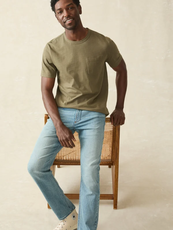 T-Shirts & Henleys | Faherty Brand Sunwashed Pocket Tee (Tall) - Olive