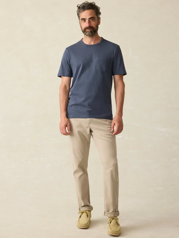 T-Shirts & Henleys | Faherty Brand Sunwashed Pocket Tee (Tall) - Dune Navy