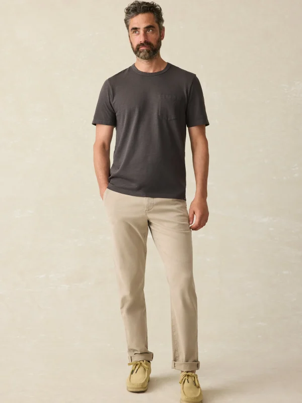 T-Shirts & Henleys | Faherty Brand Sunwashed Pocket Tee (Tall) - Washed Black