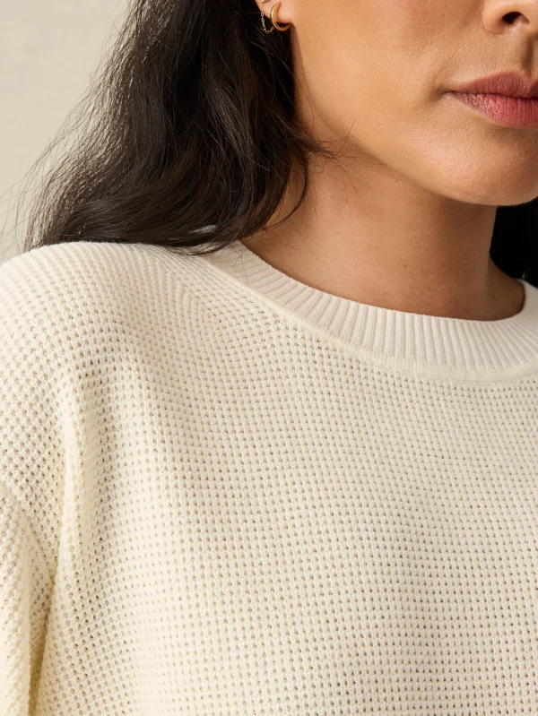 Sweaters | Hoodies & Sweatshirts | Faherty Brand Sunwashed Relaxed Sweater - White Shell