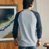 T-Shirts & Henleys | Faherty Brand Sunwashed Slub Crew - Blue Slate Heather Blue Nights