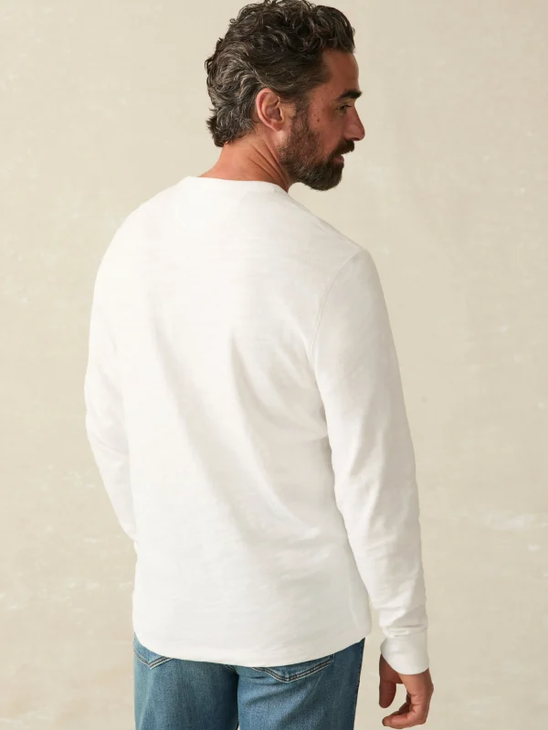 Hoodies & Sweatshirts | Lounge | Faherty Brand Sunwashed Slub Crew - White