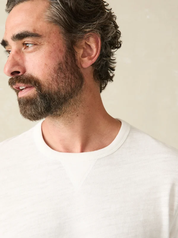 Hoodies & Sweatshirts | Lounge | Faherty Brand Sunwashed Slub Crew (Tall) - White