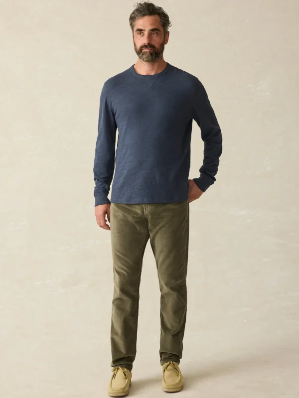 Hoodies & Sweatshirts | Lounge | Faherty Brand Sunwashed Slub Crew (Tall) - Blue Nights