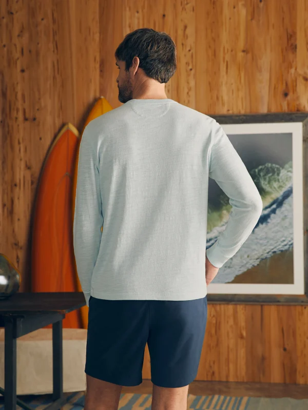 T-Shirts & Henleys | Faherty Brand Sunwashed Slub Henley - Sky