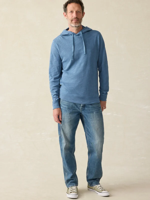 Hoodies & Sweatshirts | Faherty Brand Sunwashed Slub Hoodie - Aqua Ocean