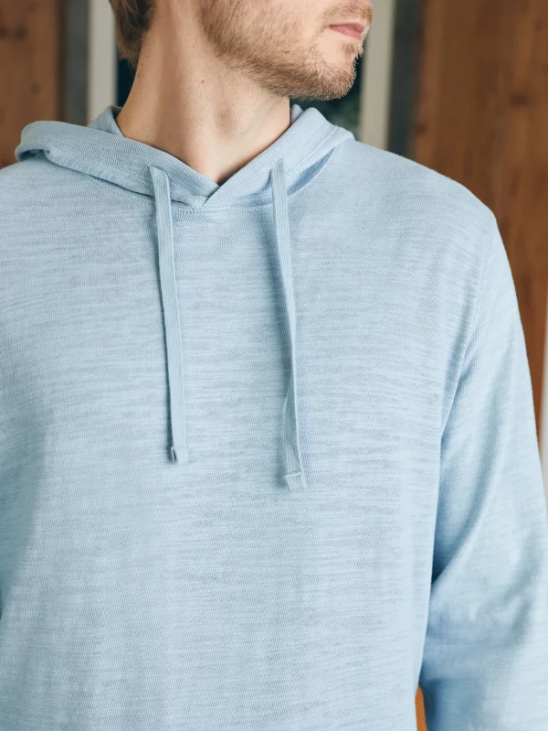 Hoodies & Sweatshirts | Lounge | Faherty Brand Sunwashed Slub Hoodie - Blue Breeze