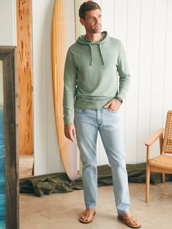 Hoodies & Sweatshirts | Lounge | Faherty Brand Sunwashed Slub Hoodie - Faded Sage