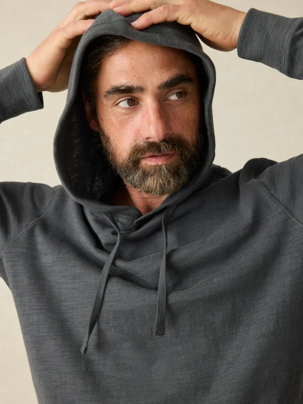 Hoodies & Sweatshirts | Lounge | Faherty Brand Sunwashed Slub Hoodie - Graphite