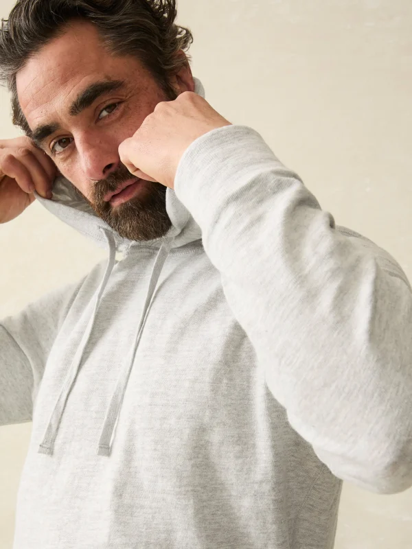 Hoodies & Sweatshirts | Lounge | Faherty Brand Sunwashed Slub Hoodie - Light Grey Heather