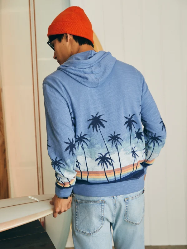 Hoodies & Sweatshirts | Faherty Brand Sunwashed Slub Hoodie - Palm Rainbow Ombre