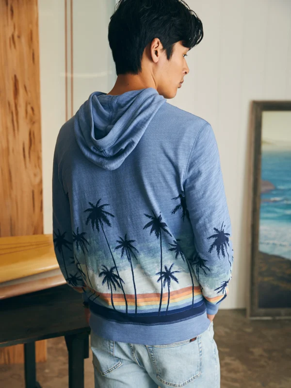 Hoodies & Sweatshirts | Faherty Brand Sunwashed Slub Hoodie - Palm Rainbow Ombre