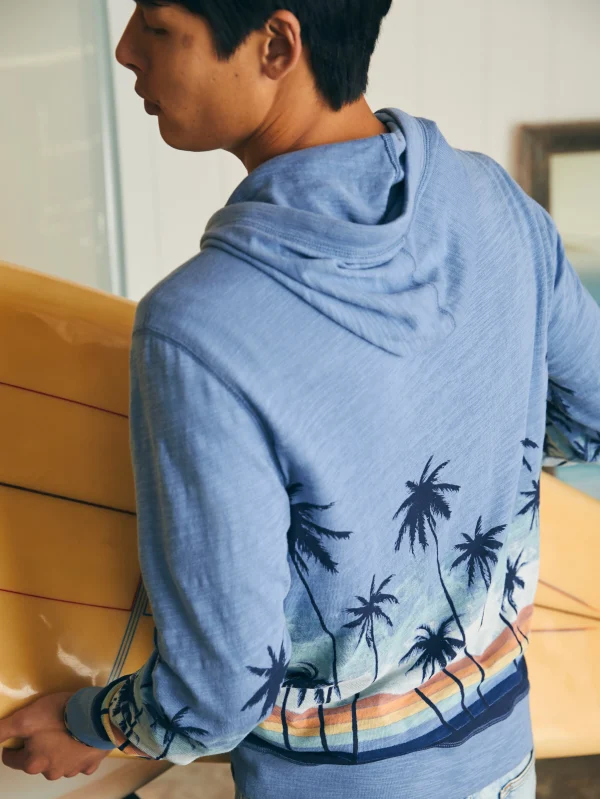 Hoodies & Sweatshirts | Faherty Brand Sunwashed Slub Hoodie - Palm Rainbow Ombre