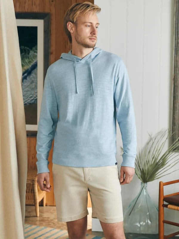 Hoodies & Sweatshirts | Lounge | Faherty Brand Sunwashed Slub Hoodie (Tall) - Blue Breeze