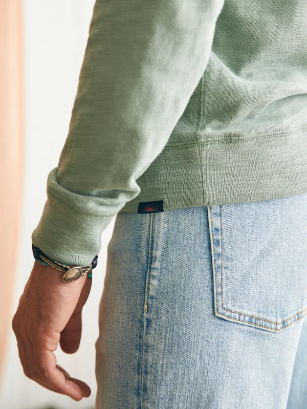 Hoodies & Sweatshirts | Faherty Brand Sunwashed Slub Hoodie (Tall) - Faded Sage