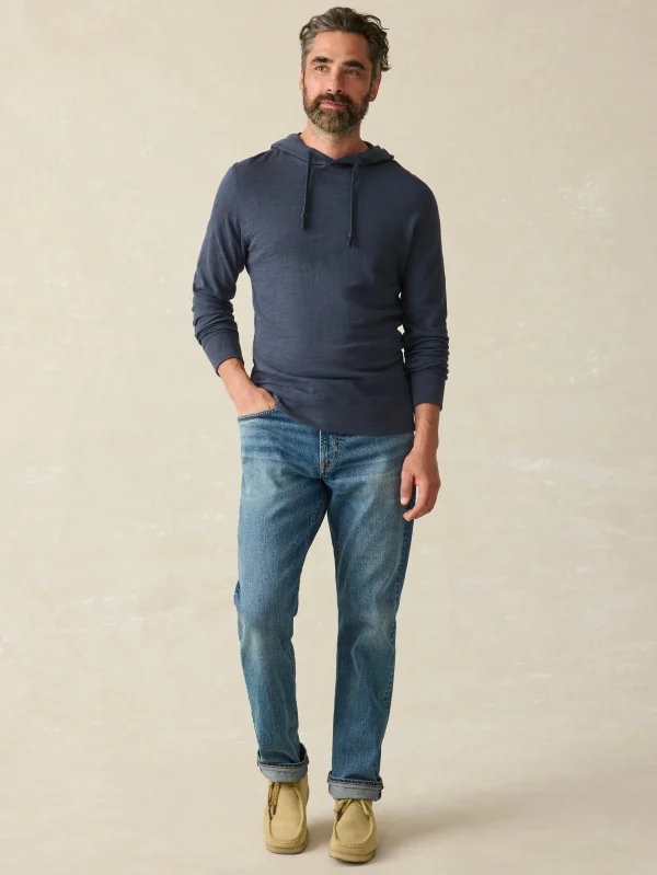 Hoodies & Sweatshirts | Lounge | Faherty Brand Sunwashed Slub Hoodie (Tall) - Blue Nights