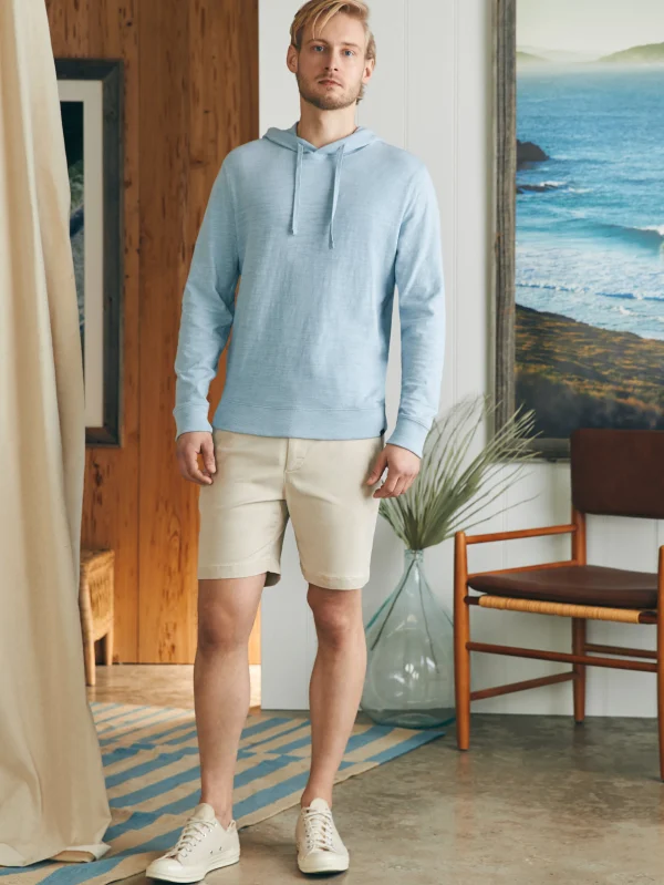 Hoodies & Sweatshirts | Lounge | Faherty Brand Sunwashed Slub Hoodie (Tall) - Blue Breeze