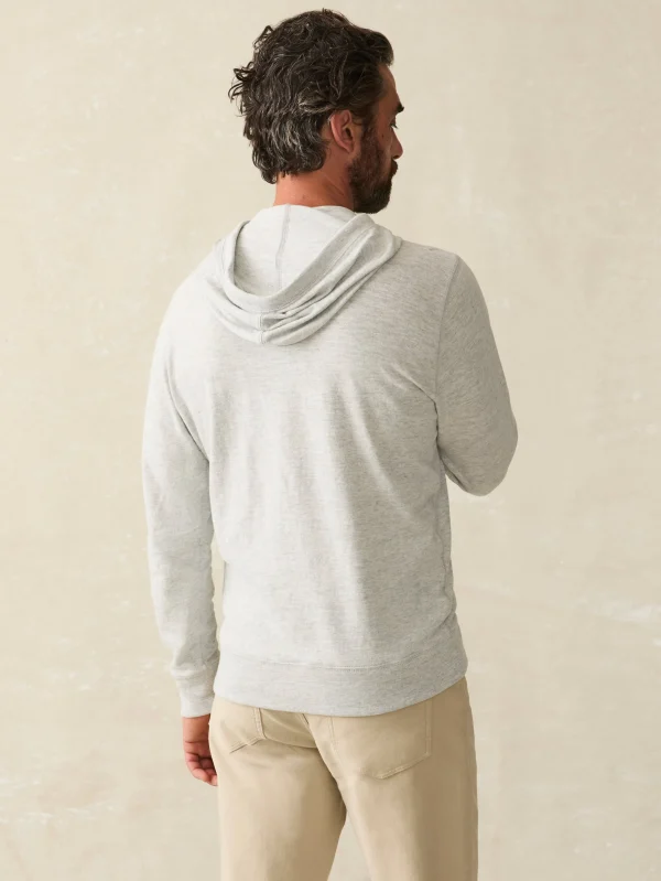 Hoodies & Sweatshirts | Faherty Brand Sunwashed Slub Hoodie (Tall) - Light Grey Heather