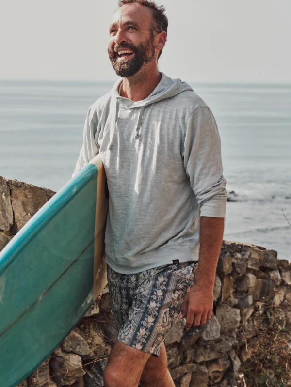 Hoodies & Sweatshirts | Lounge | Faherty Brand Sunwashed Slub Hoodie (Tall) - Blue Breeze