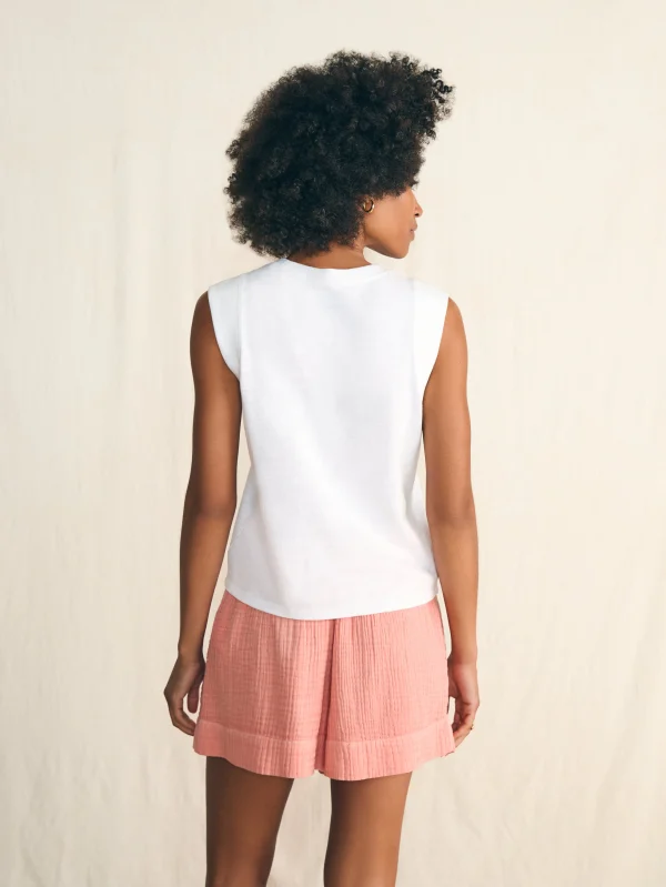 T-Shirts | Faherty Brand Sunwashed Slub Muscle Tank - White