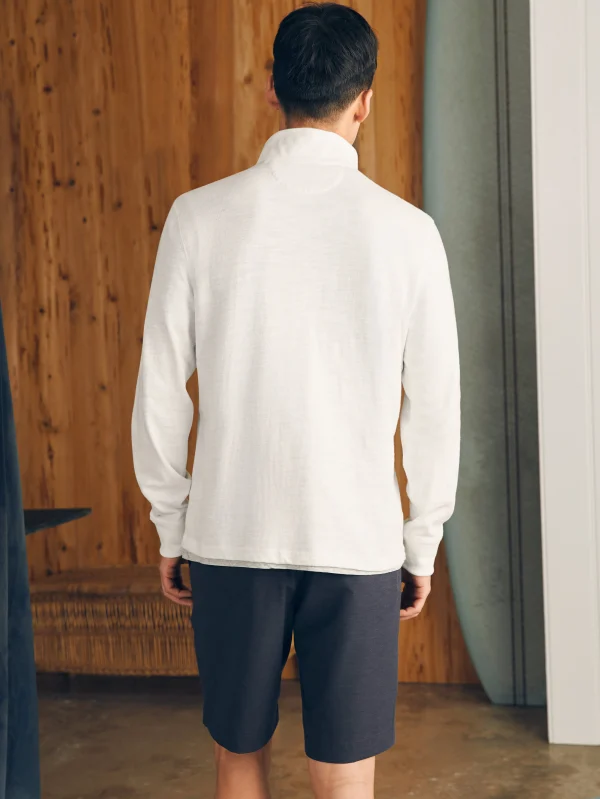 Hoodies & Sweatshirts | Lounge | Faherty Brand Sunwashed Slub Quarter Zip (Tall) - White