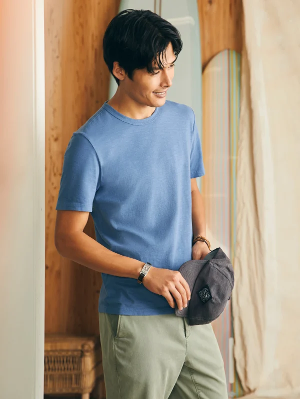 T-Shirts & Henleys | Faherty Brand Sunwashed Tee - Blue Horizon