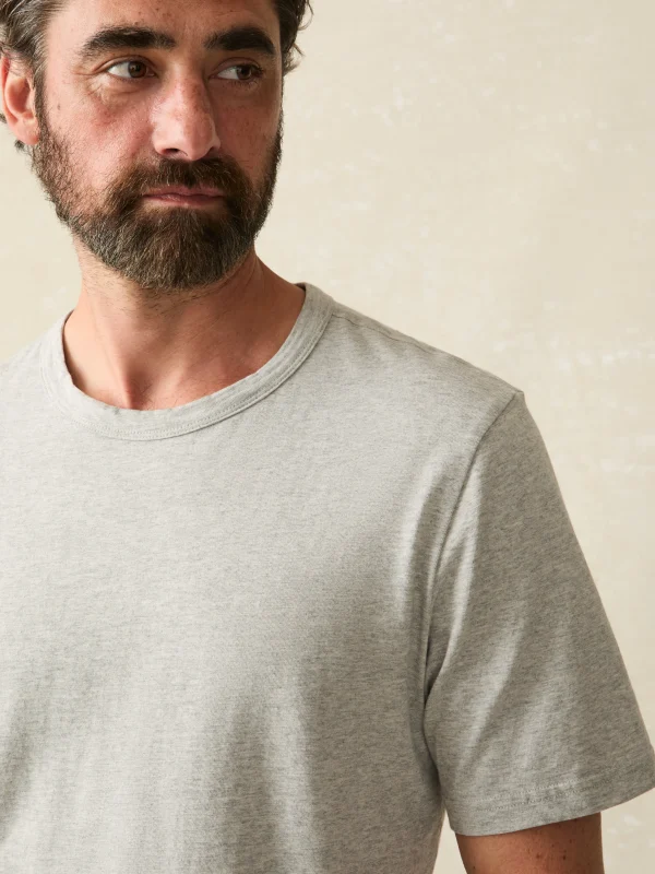 T-Shirts & Henleys | Faherty Brand Sunwashed Tee (Tall) - Heather Grey