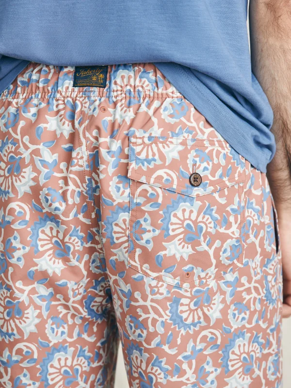 Swim | Faherty Brand Sunwashed Trunk - Clay Oceanside Floral