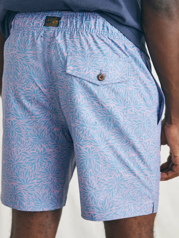 Swim | Faherty Brand Sunwashed Trunk - Night Orchid Frond