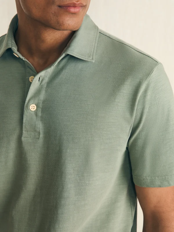 Polo Shirts | T-Shirts & Henleys | Faherty Brand Sunwashed T-Shirt Polo - Faded Sage