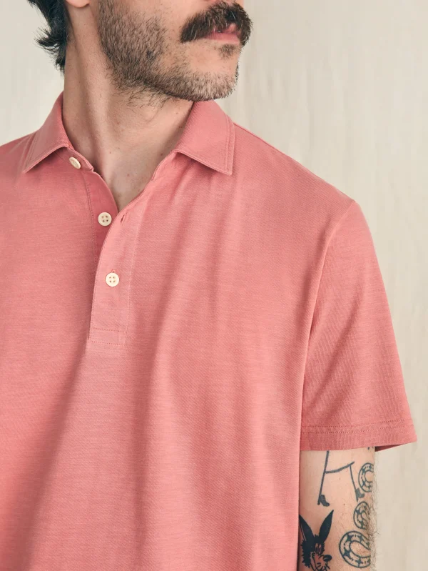 Polo Shirts | T-Shirts & Henleys | Faherty Brand Sunwashed T-Shirt Polo - Faded Flag