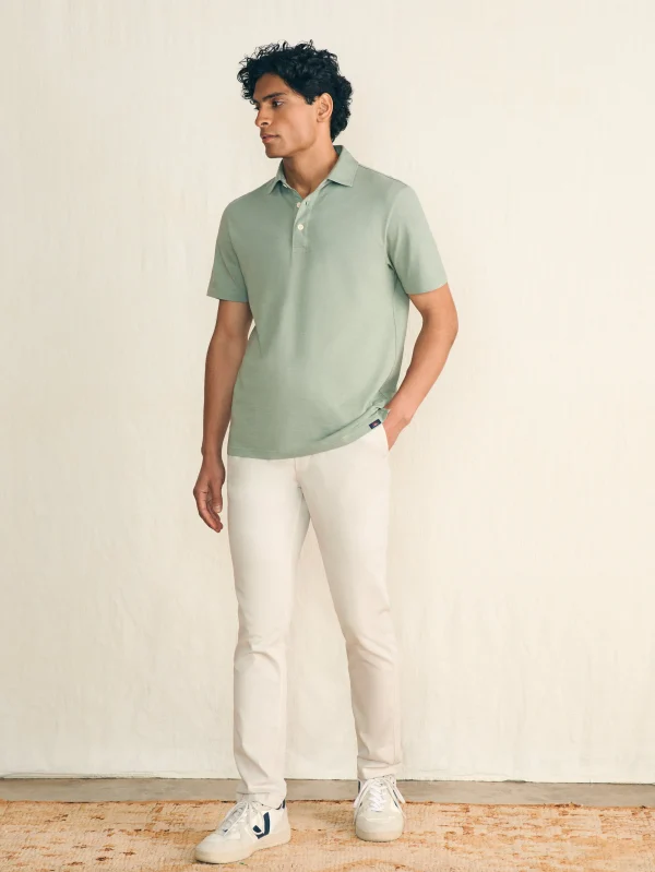 Polo Shirts | T-Shirts & Henleys | Faherty Brand Sunwashed T-Shirt Polo - Faded Sage