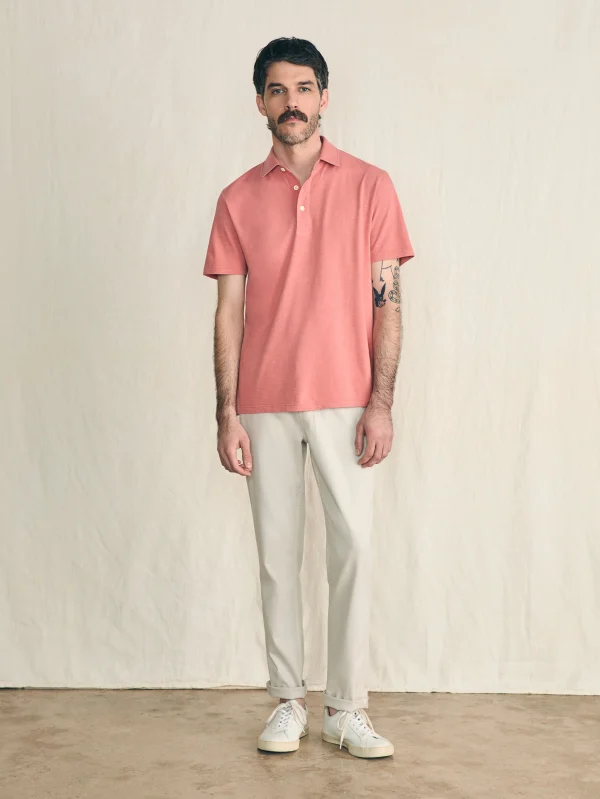 Polo Shirts | T-Shirts & Henleys | Faherty Brand Sunwashed T-Shirt Polo - Faded Flag