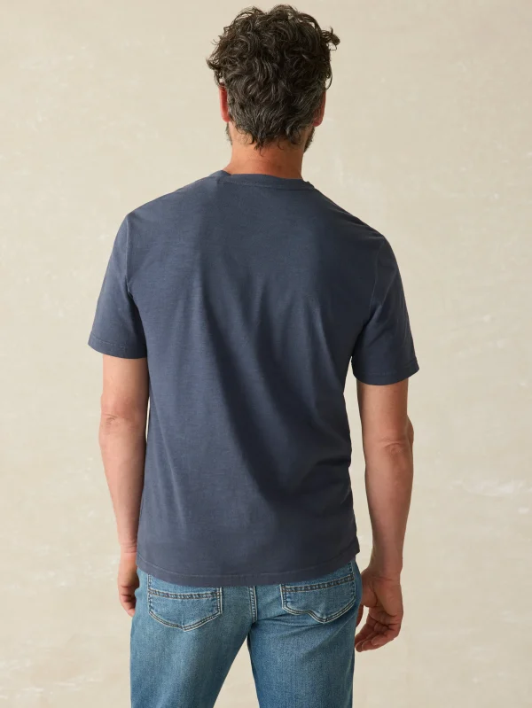 T-Shirts & Henleys | Faherty Brand Sunwashed V-Neck Tee - Dune Navy