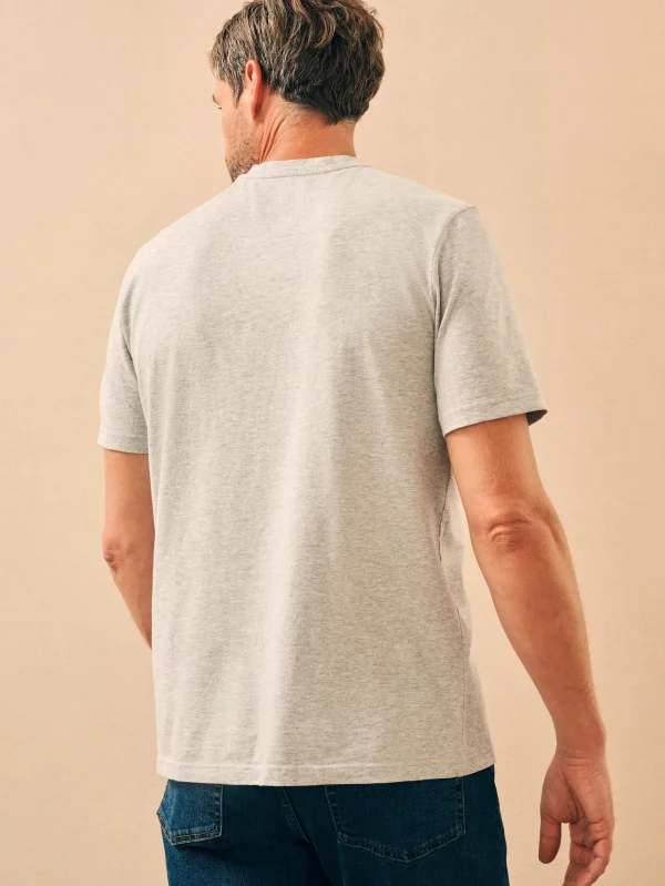 T-Shirts & Henleys | Faherty Brand Sunwashed V-Neck Tee - Heather Grey