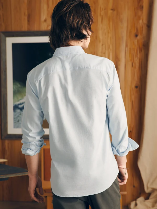 Shirts | Faherty Brand Supima Oxford Shirt - Blue Heather