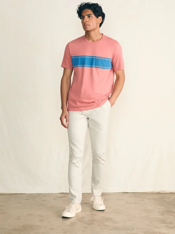 T-Shirts & Henleys | Faherty Brand Surf Stripe Sunwashed Pocket Tee - Faded Flag