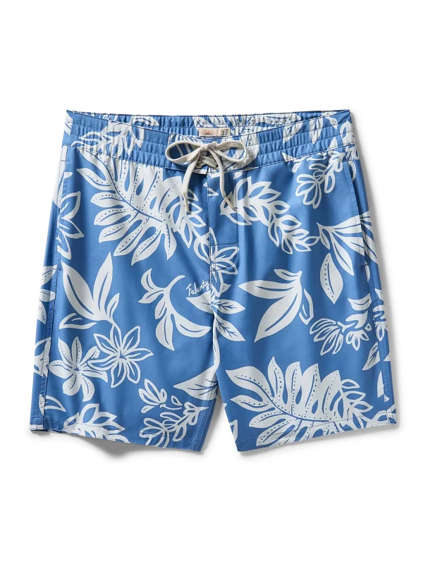 Swim | Faherty Brand Surfrider Sunwashed Boardshort - Sky Floral