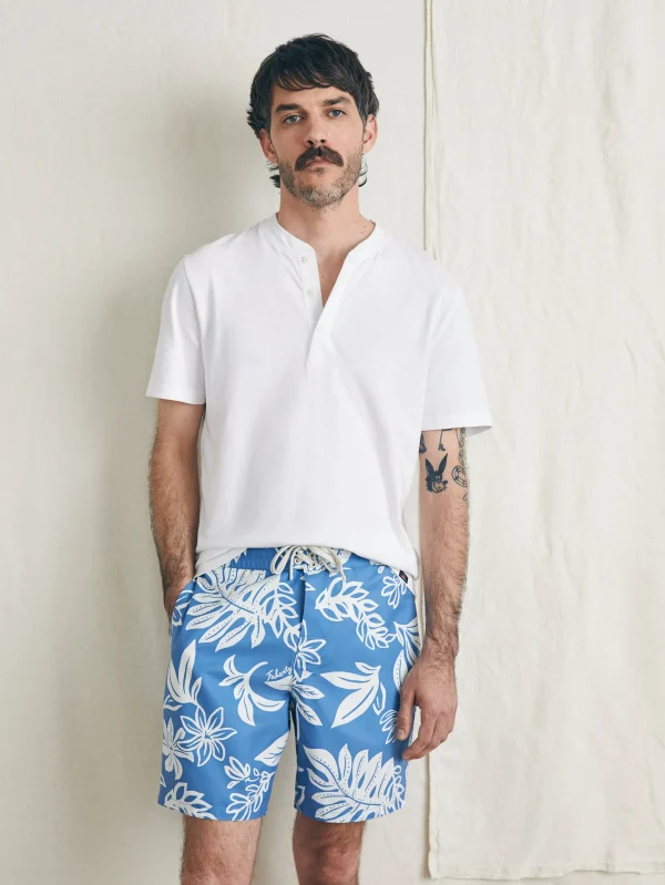 Swim | Faherty Brand Surfrider Sunwashed Boardshort - Sky Floral