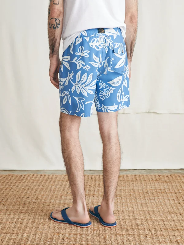 Swim | Faherty Brand Surfrider Sunwashed Boardshort - Sky Floral