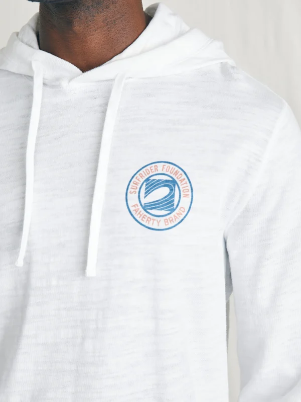 Hoodies & Sweatshirts | Faherty Brand Surfrider Sunwashed Slub Hoodie - White