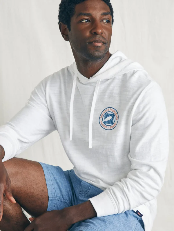 Hoodies & Sweatshirts | Faherty Brand Surfrider Sunwashed Slub Hoodie - White