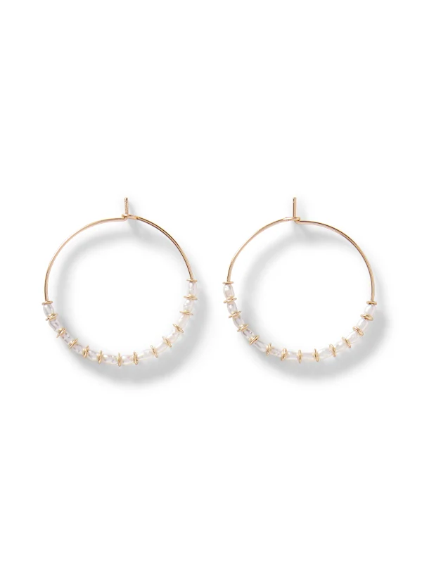 Jewelry | Faherty Brand Swell Life By The Sea Hoops - Pearl