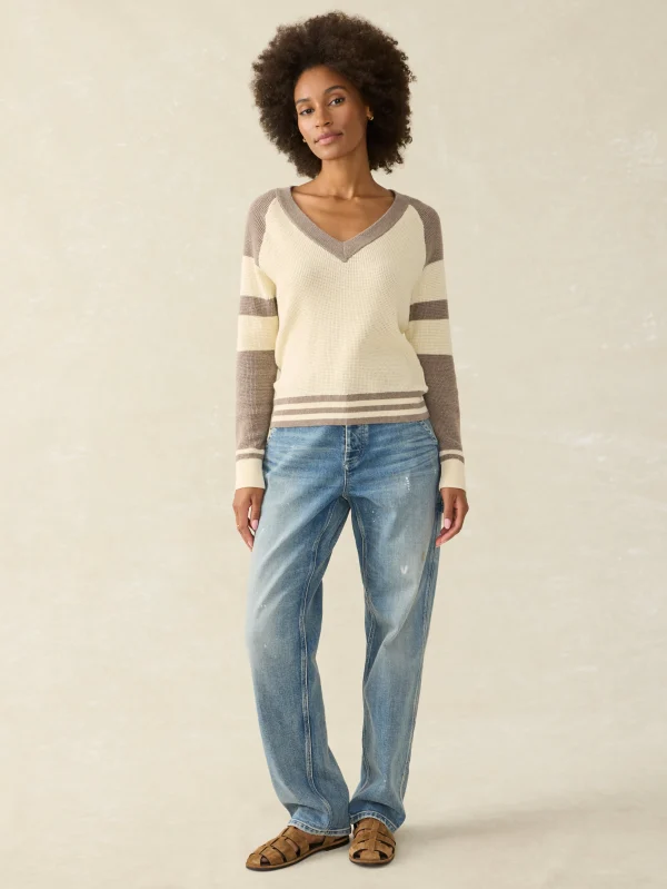 Sweaters | Faherty Brand Throwback V-Neck - Fenway