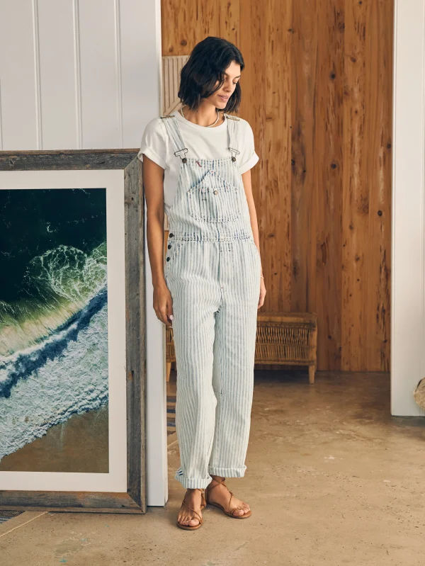 Dresses | Overalls & Jumpsuits | Faherty Brand Topsail Straight Leg Overall - Railroad Stripe