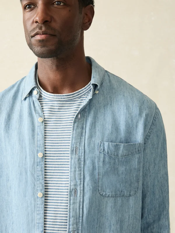 Shirts | Faherty Brand Tried & True Chambray Shirt - Vintage Indigo