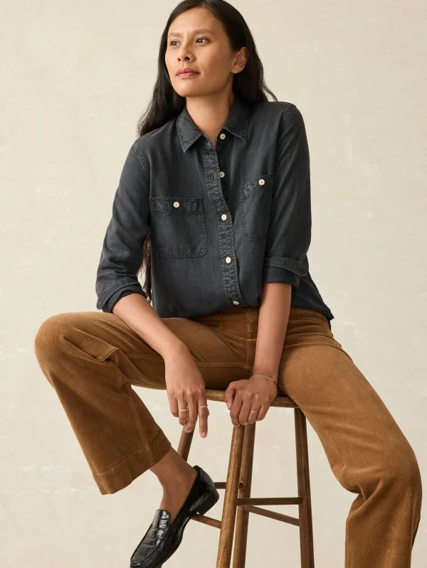 Shirts & Tops | Faherty Brand Tried & True Chambray Shirt - Durango Black