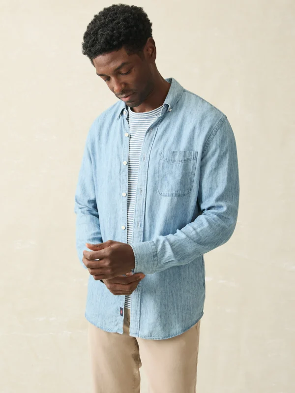 Shirts | Faherty Brand Tried & True Chambray Shirt (Tall) - Vintage Indigo