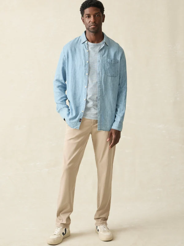 Shirts | Faherty Brand Tried & True Chambray Shirt - Vintage Indigo